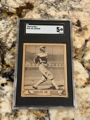 Shoeless Joe Jackson 1940 PlayBall Play Ball #225 SGC 5 recién graduado centrado Foto 1 de 2