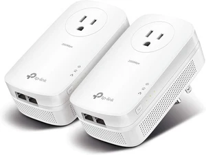 TP-Link AV2000 Powerline Ethernet Adapter TL-PA9020p Kit 2 Gigabit Port Network - Afbeelding 1 van 9