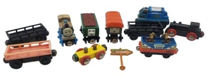 Thomas and Friends Wooden Train Lot Cargo Cars Sodor Zoo Detour Sign Vintage - Picture 1 of 5