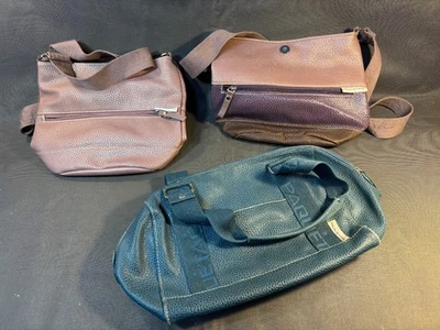 Lot de 3 anciens sacs à main de marque Paquetage en cuir en bon état vintage - Photo 1/4