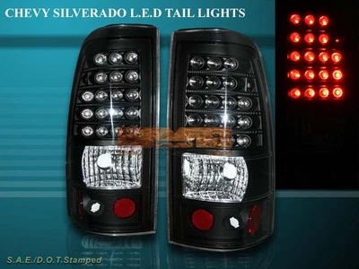 2003-2006 CHEVY SILVERADO 2004-2006 GMC SIERRA 1500 2500 ЧЕРНЫЙ ЗАДНИЕ ФОНАРИ LED - Изображение 1 из 2