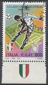 2000 ITALIA USATO LAZIO CAMPIONE D'ITALIA DI CALCIO APPENDICE SCUDETTO IN BASSO - Picture 1 of 1