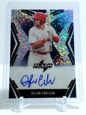 Dylan Carlson 2020 Leaf Flash Rookie Auto Blue 5/50 #BA-DC1 St. Louis Cardinals - Image 1 of 2