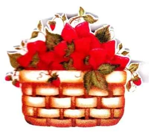 fruit basket strawberry fabric applique iron on not embroidered 3 inch - Picture 1 of 2