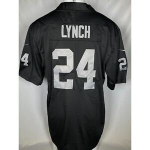 Marshawn Lynch #24 Oakland Raiders NFL NIKE Home Black Jersey Men's XL