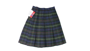 Royal Park Girls School Uniform Plaid Pleated Navy Green Skirt (Size 8) NWT - Picture 1 of 5