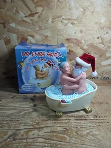Mr And Mrs Santa In The Bathb Musical Animado Decoración de Navidad Funciona Caja - Imagen 1 de 11