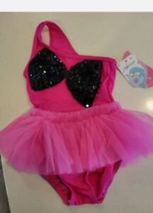 Infant Pink And Black Tutu Swimsuit Size 100 (12 Months) NWT