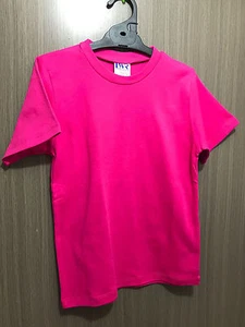BNWT Girls Sz 16 LW Reid Pure Cotton Hot Pink Short Sleeve School Sports Top - Picture 1 of 1