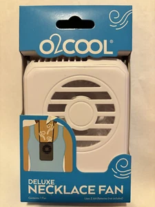 FAN O2COOL Battery Powered Deluxe Necklace Personal Fan w/ Lanyard FN02001 WHITE - Picture 1 of 1