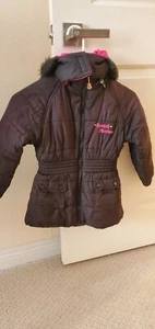 Disney Hannah Montana Snow Detach Zipper Hoodie Jacket Insulated Black Size 5/6 - Picture 1 of 10