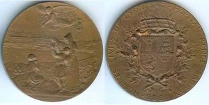 Médaille de table - LYON 188 hôpital Renée SABRAN inauguré en 1892 DEVENET sculp - Picture 1 of 1