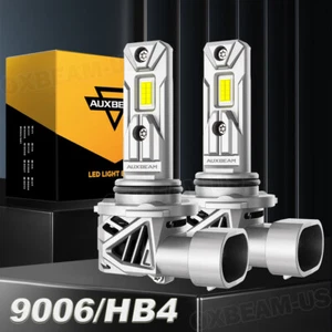 AUXBEAM 1:1 9006 LED Headlight Bulbs Conversion Kit Low Beam 6500K 25000LM White - Picture 1 of 13