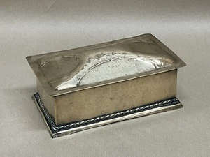 Antique Arts And Crafts Movement Planished Brass Box C1890 - Picture 1 of 7
