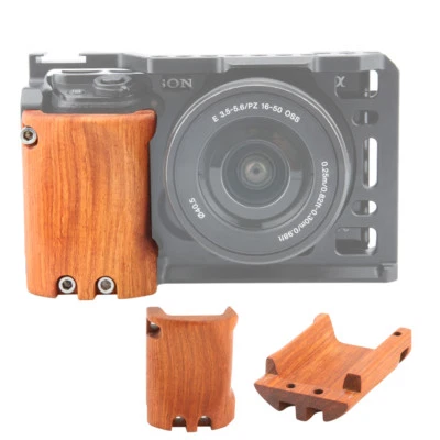 NICEYRIG Wooden Handle Handgrip for Sony A6000 A6300 A6500 ILCE-6500 Camera cage - Image 1 of 4
