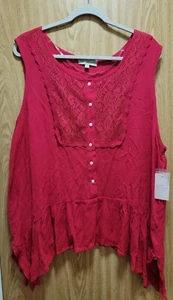 Live & Let Live~Womens Pink/Fuschia Sleeveless Shirt~Size 3X - Picture 1 of 5