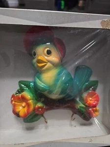 NEW! Vintage Miller Studios Bonnie Blue Bird Pot Or Key Holder - Picture 1 of 13
