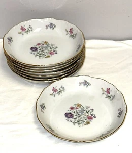 8 Japan Yamaka SPRING TIME 7 1/2" FLAT SOUP BOWLS - Picture 1 of 2