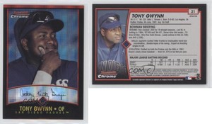2001 Bowman Chrome X-Fractor Tony Gwynn #21 HOF