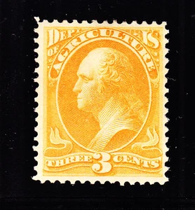 US O3 3c Agriculture Department Official Mint VF OG H SCV $220 - Picture 1 of 2