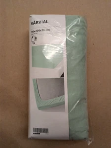Ikea VARVIAL Spannbettlaken, grün, 90x200x26 cm Bettlaken 90 x 200 x 26 - Bild 1 von 2