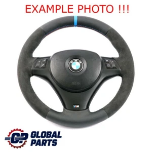 BMW E87 E90 E91 E92 NEW Black Leather / Alcantara M-Sport Thick Steering Wheel - Picture 1 of 12
