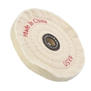 6 Flannel Buffing Polishing Wheel Disc 1/2  for ARBOR Buffer Grinder White Pad - Picture 1 of 12