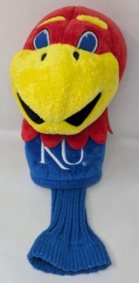 Kansas Jayhawks Mascot Jumbo Golf Club Headcover NWT Plush KU Logo Collegiate - Image 1 of 4