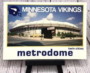 Vintage 1980s MINNESOTA VIKINGS / NFL Football Metrodome Stadium Postcard - Picture 1 of 4