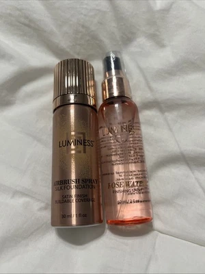 luminess airbrush spray silk foundation And Rose Water Finishing Spray - Image 1 of 4