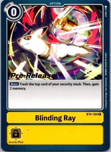 Blinding Ray Pre-Release BT4-104 R Digimon CCG | Great Legend Near Mint - Bild 1 von 2