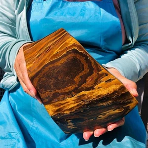 7,78 libbre grande pietra naturale occhio di tigre cristallo quarzo esemplare minerale guarigione - Foto 1 di 17