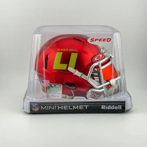 Super Bowl LI (51) Riddell Speed Mini Football Helmet With Visor - Picture 1 of 4