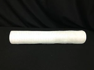 Christmas Wedding Art Craft Decor Poly Mesh Ribbon Metallic WHT PINK Stripe 30' - Picture 1 of 8