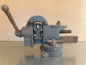 Vintage 3" Craftsman 5210 Bench Vise Pipe Jaws Swivel Base Original #1911 - Picture 1 of 24