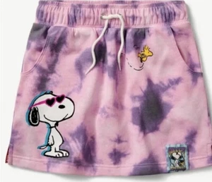 Girls CUTE Justice Snoopy SKIRT Pleated Skort L 12-14 BRAND NEW W TAG PINK - Picture 1 of 5