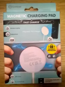 Sensei Magnetic Wireless Fast Charging Pad Android/iPhone 15W USB-C Plug - Picture 1 of 3
