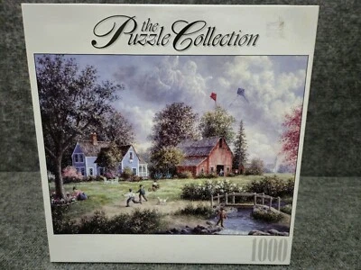 Vintage RoseArt The Puzzle Collection 1000 Piece Puzzle FLYING THE KITES - Image 1 of 4