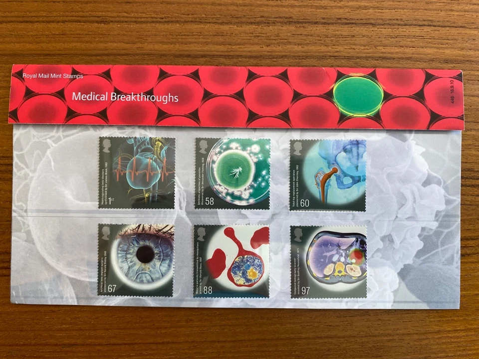 GB Great Britain Stamps - 2010 MEDICAL BREAKTHROUGHS  Presentation Pack 446 Set - Изображение 1 из 1