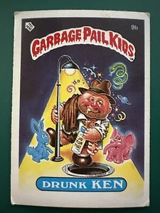 Betrunkener Ken Mülleimer Kinder UK Serie 1 9b Topps selten aus den 80er Jahren Nostalgie - Bild 1 von 2