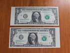 Us $1 Dollar Bill Left & Right End Cut From Uncut Sheet Of Bills Money Currency