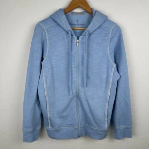 Tommy Bahama Womens Blue Tobago Bay Full Zip Hoodie Medium Pockets Boat Beach - Picture 1 of 10