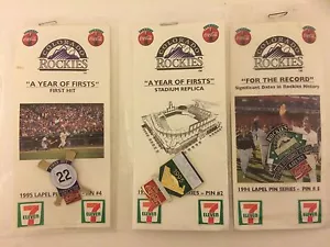 RARE NFL COLORADO ROCKIES PINS 1994/1995 LAPEL PIN SERIES LOT Of 3 COCA COLA #3 - Picture 1 of 2