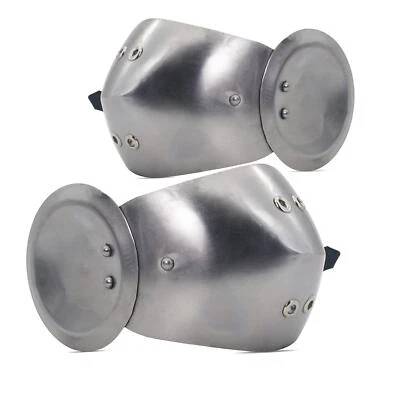 Codo de acero medieval guardia siglo C55 XIV armadura férula duelo armadura par Foto 1 de 4