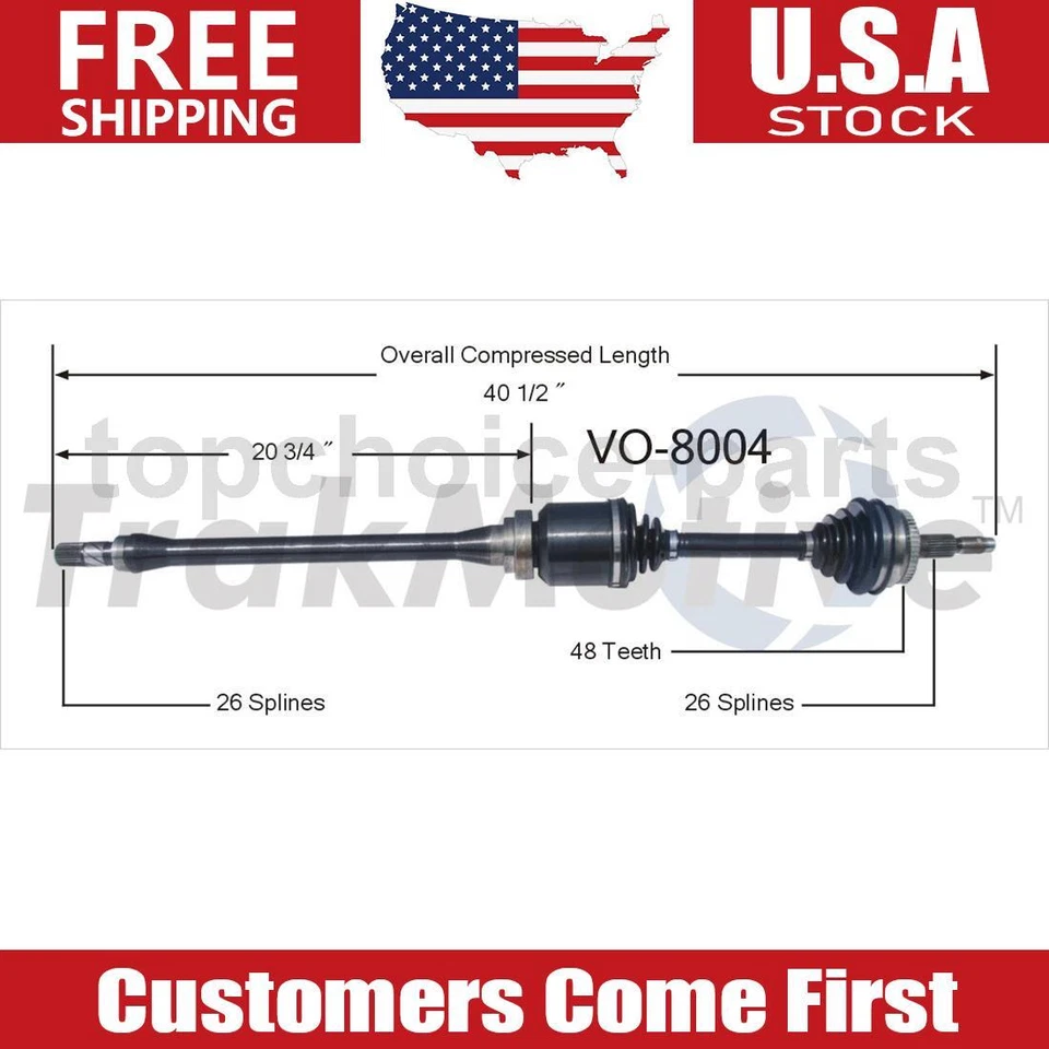 Eje CV pasajero delantero derecho OE para Volvo 850 2,3 L transmisión manual 1994-1997 Foto 1 de 1