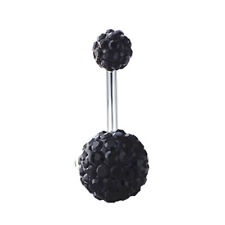 Navel Belly Button Rings Crystal Flower Dangle Bar Barbell Body Piercing Jewelry