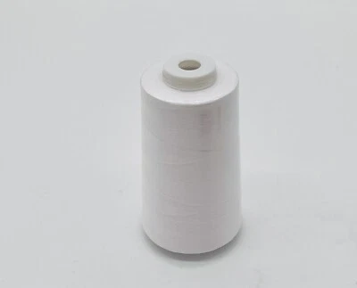 One Spool Of High Quality Sewing Machine Thread Cone T27 S/2 6000 Yards White - Image 1 of 4