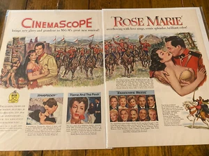Pubblicità film Robert Taylor Ava Gardner Rose Marie 1954 vintage - Foto 1 di 1