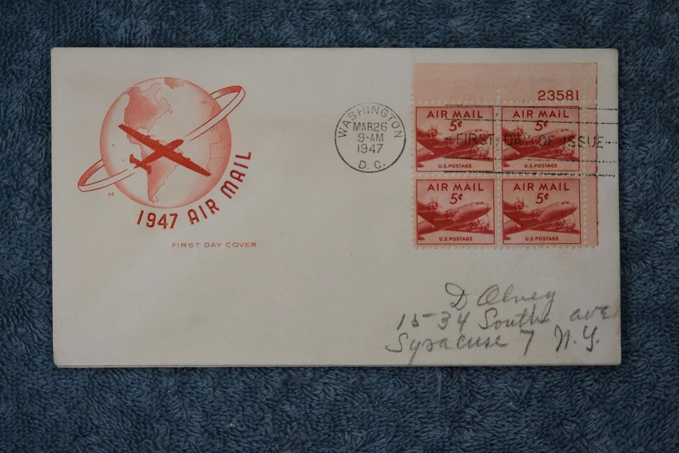 1947 5 Cent Airmail FDC - Image 1 of 1