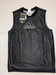 adida basketball jersey serversible youth side Medium, Black and/ White - Picture 1 of 7